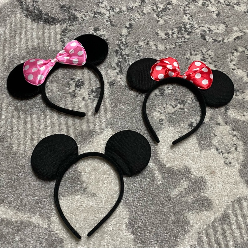 Disney Mickey and Minnie Mouse Lightweight set of 3 ears